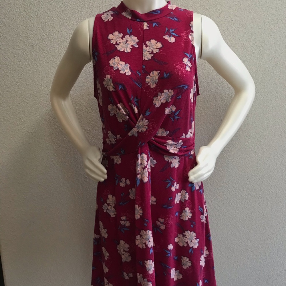 Twist Front Cotton Dress
